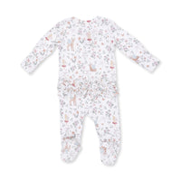 Angel Dear Enchanted Woodland 2 Way Ruffle Back Zipper Footie