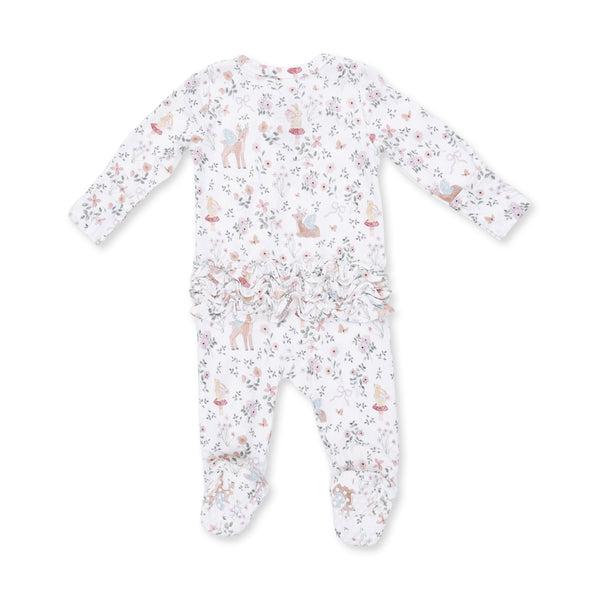 Angel Dear Enchanted Woodland 2 Way Ruffle Back Zipper Footie
