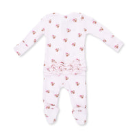 Angel Dear Mini Football Hearts 2 Way Ruffle Back Zipper Footie