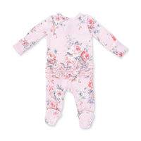 Angel Dear Painterly Rose Bouquets 2 Way Ruffle Back Zipper Footie