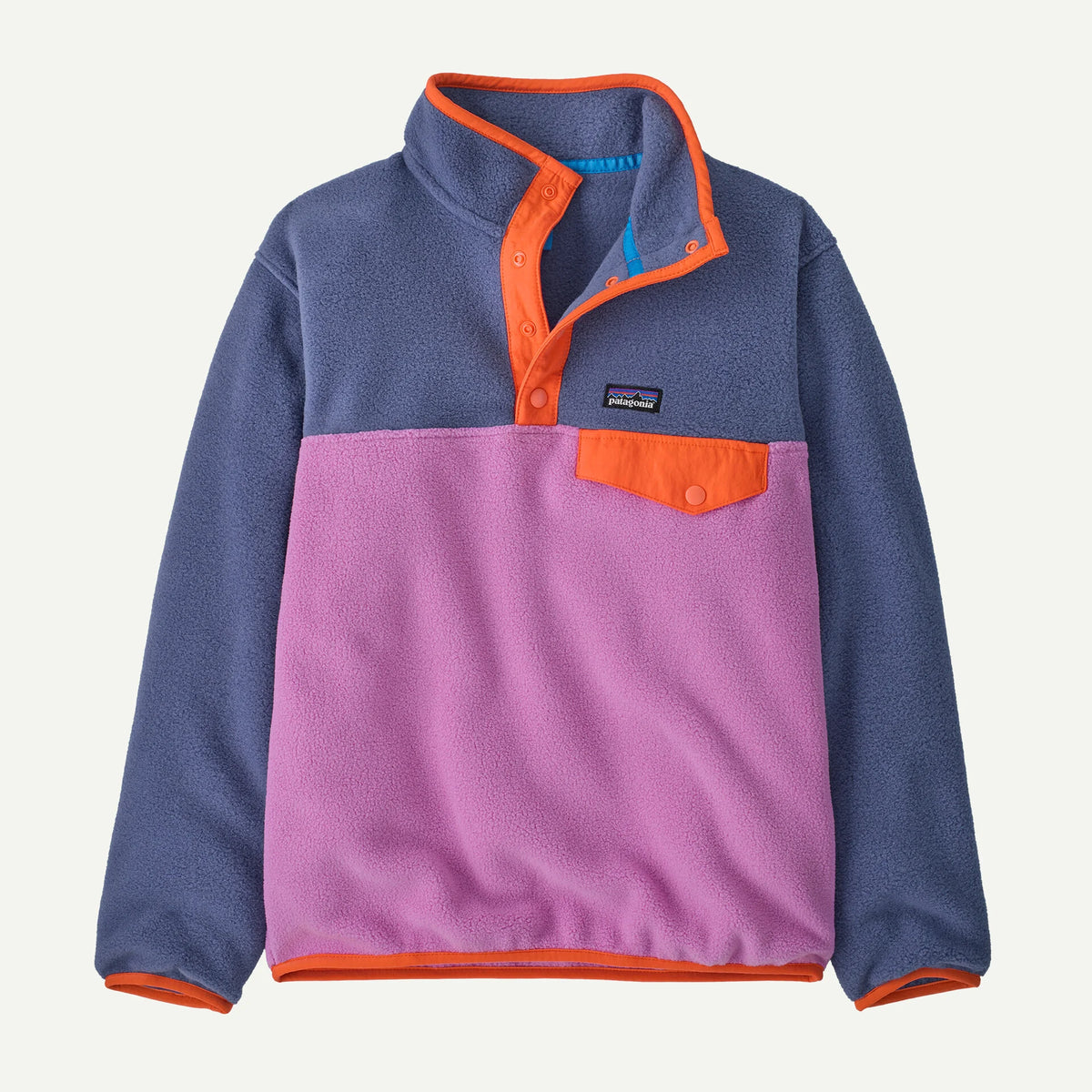 Patagonia Kids' Lightweight Synchilla® Snap-T® Fleece Pullover- Brisk Purple