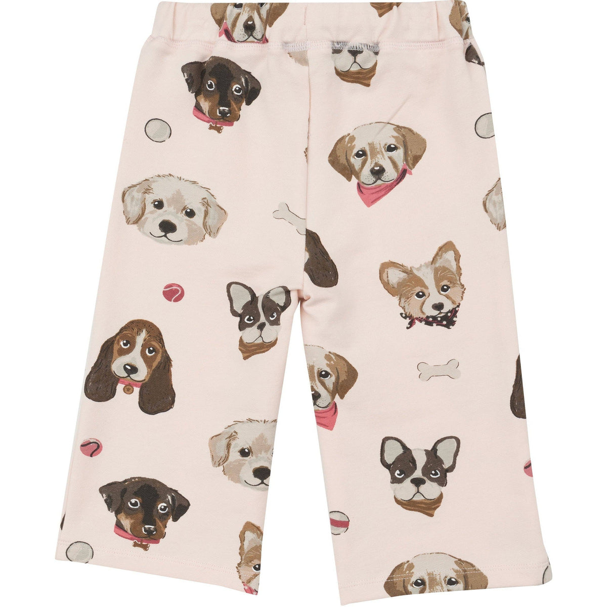 Angel Dear French Terry Pretty Puppy Faces Zip Hoodie + Wide Leg Pant