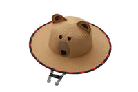 FlapJackKids - Kids' UPF50+ Straw Hat - Bear