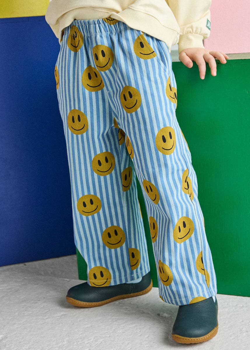 Alice & Wonder - Striped Denim Smiley Pant