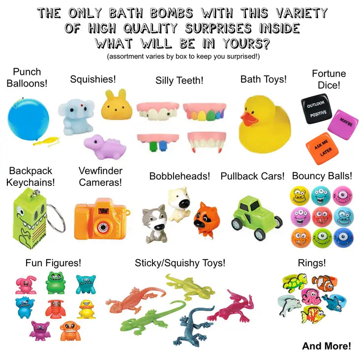 Two Sisters Assortment Bath Bombs with Toy Surpise