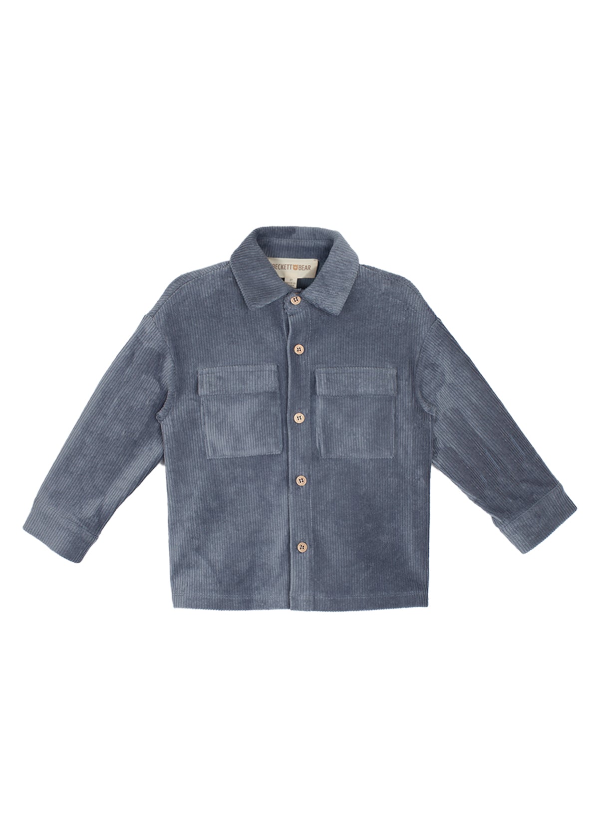 Beckett and Bear Cornflower Blue Corduroy Long Sleeve Button Down Shirt