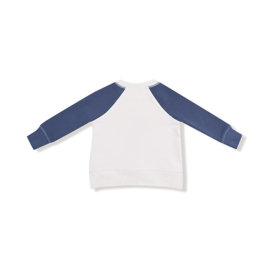 Angel Dear Varsity - Vintage Indigo  Raglan Sweatshirt with Red #1 Patch