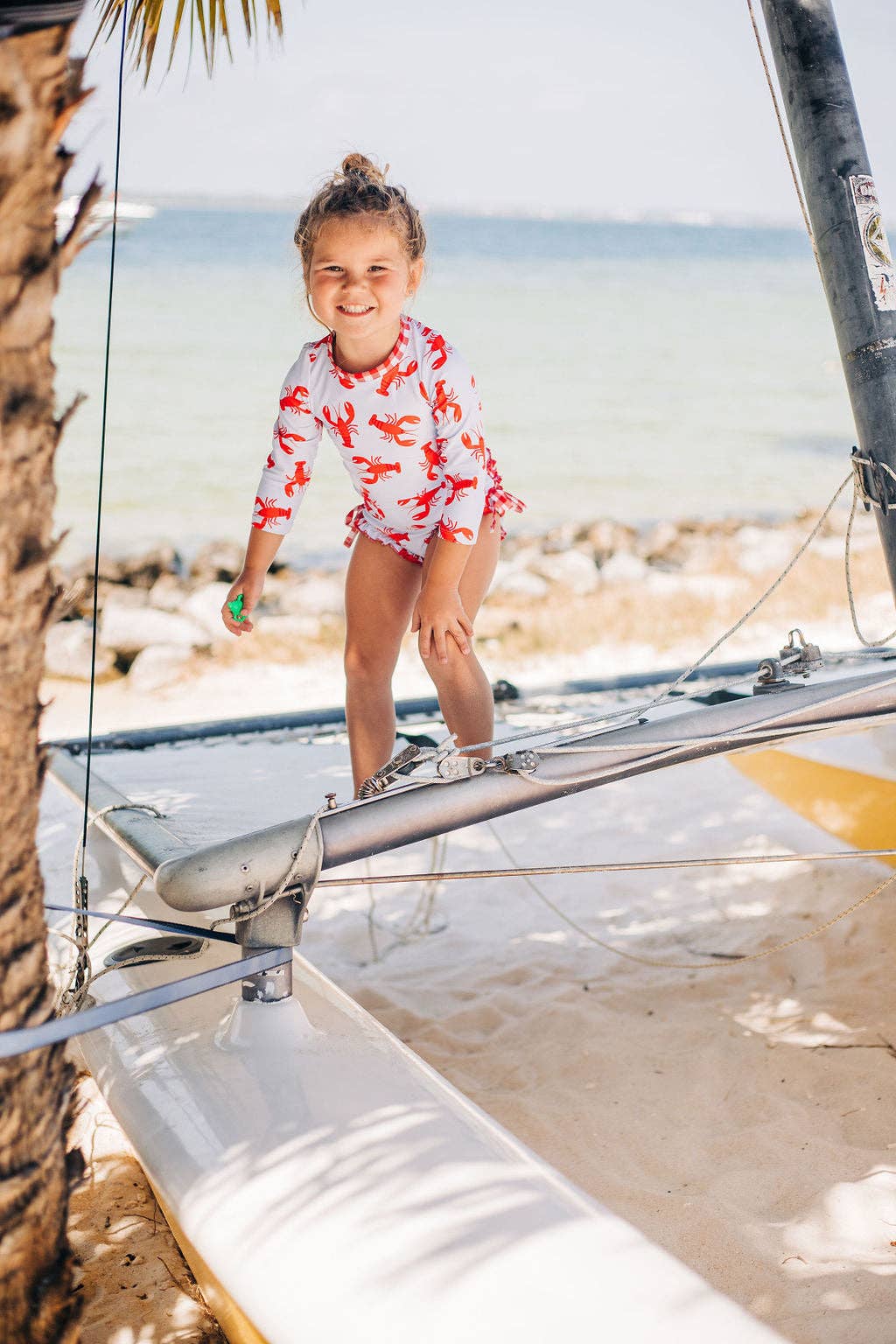 Sugar Bee Clothing - Girls Swimsuit - Crawfish