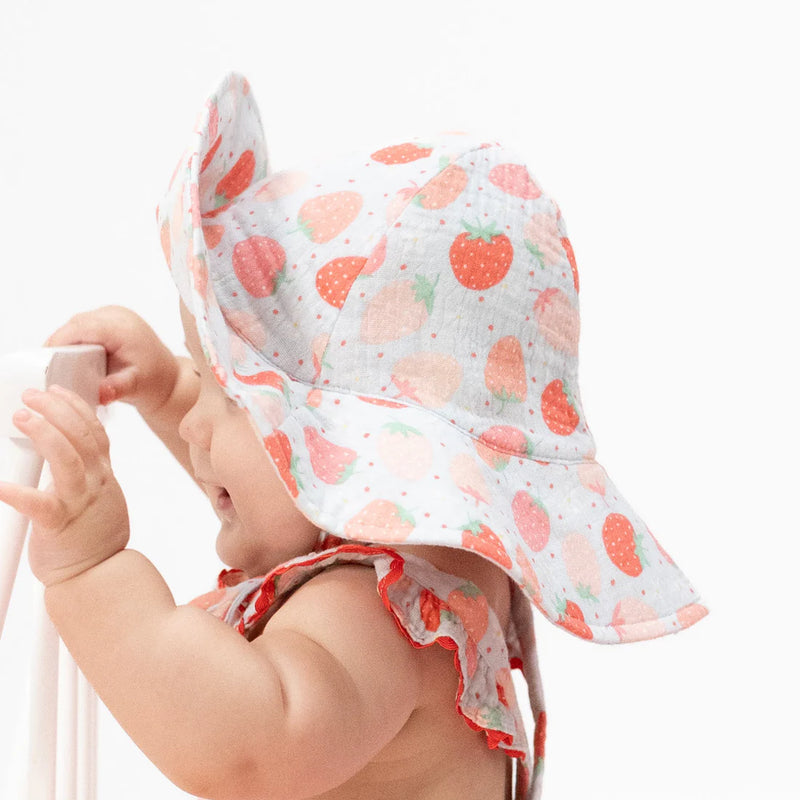 Angel Dear Strawberry Bliss  Wide Brim Sun Hat