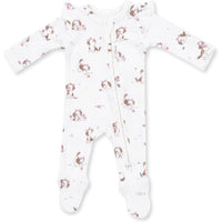 Angel Dear Explorer Puppy Pink 2 Way Ruffle Sleeve Zipper Footie