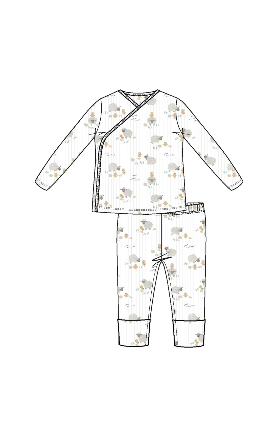 Angel Dear Take Me Home Set with Roll Over Cuff Pant II Just Hatched - Unisex