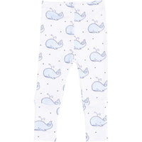 Angel Dear Bubbly Whale Ribbed Take Me Home Set with Roll Over Cuff Pant | Blue