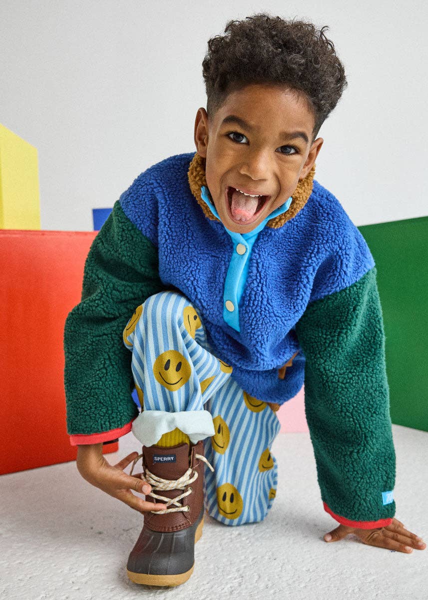 Alice & Wonder - Color Block Fleece Pullover - Blue