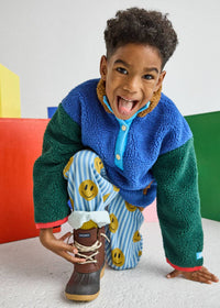 Alice & Wonder - Color Block Fleece Pullover - Blue