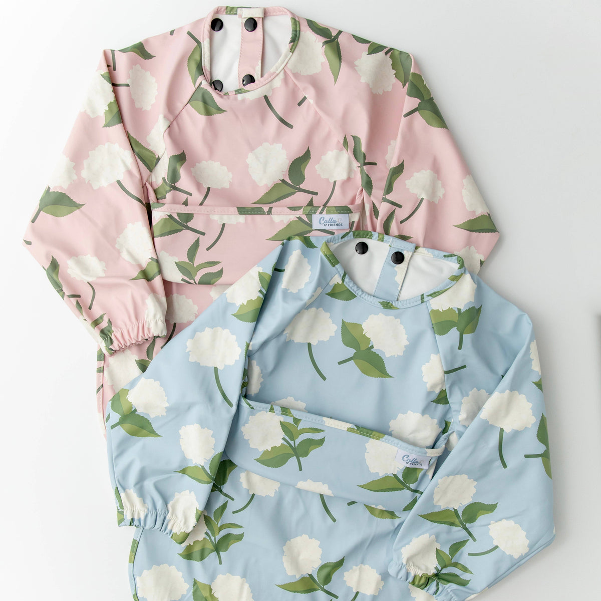 Calla & Friends - The Grayson Long Sleeve Bib - Hydrangeas