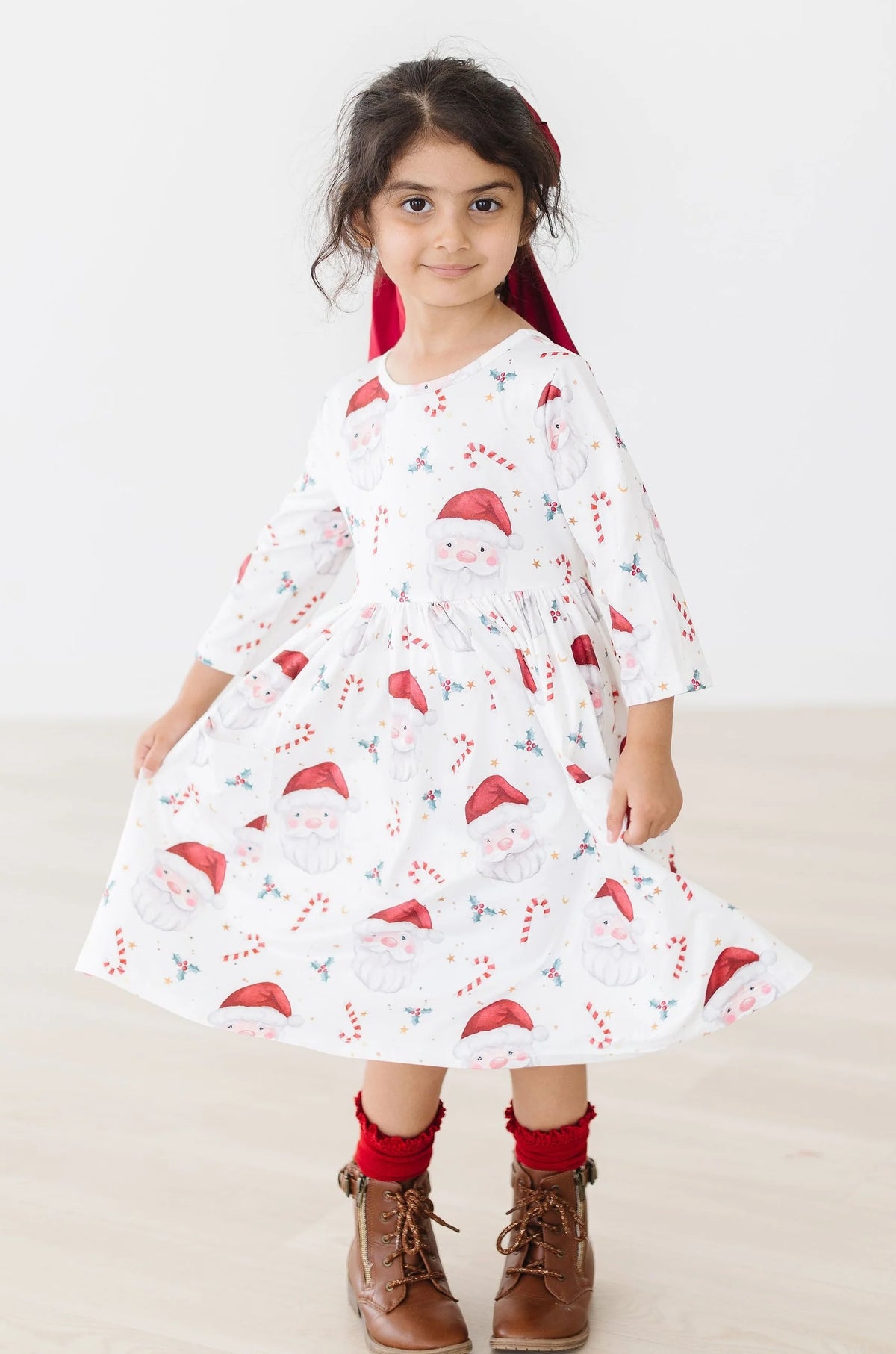 Mila & Rose Mistletoe Magic 3/4 Sleeve Pocket Twirl Dress