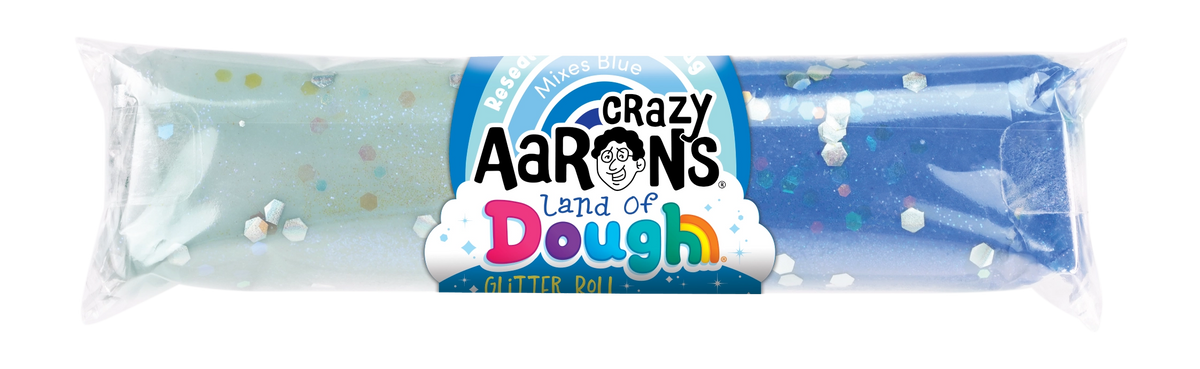 Crazy Aaron's Blue light Blue Glitter Roll Play Dough