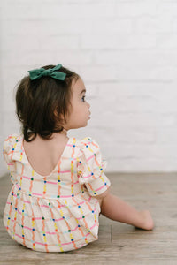 Ollie and Jay Puff Romper Squiggle Print