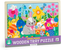 Mudpuppy Mudpuppy Spring Friends – 12 Piece Wooden Tray Puzzle Spring Friends
