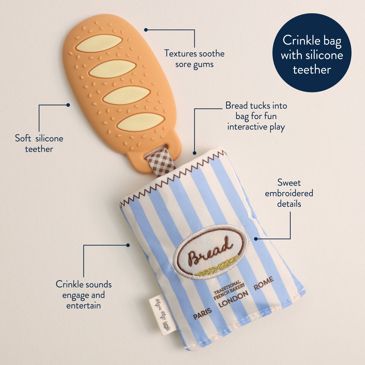 Itzy Ritzy - *NEW* Baguette Teensy Crinkle™