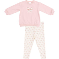 Angel Dear Bows French Terry Oversize Sweatshirt & Leggings