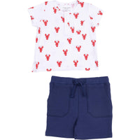 Angel Dear Lobster Bamboo Pocket Henley& French Terry Short