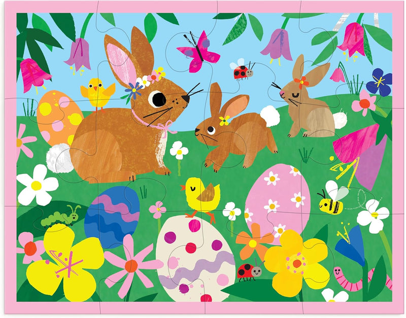 Mudpuppy Pouch Puzzle Spring Bunnies