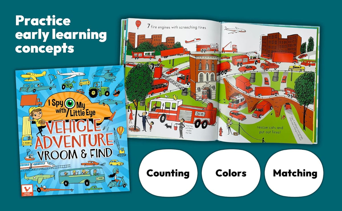 I Spy With My Little Eye Vehicle Adventure - Kids Search, Find, and Seek Activity Book