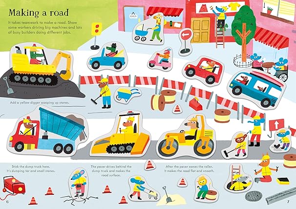 Usborne Little First Stickers Construction Site
