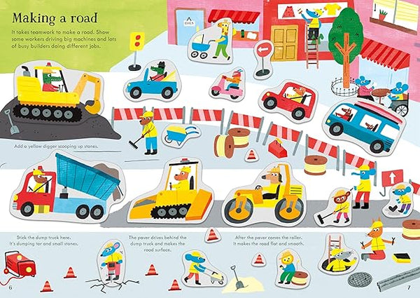 Usborne Little First Stickers Construction Site