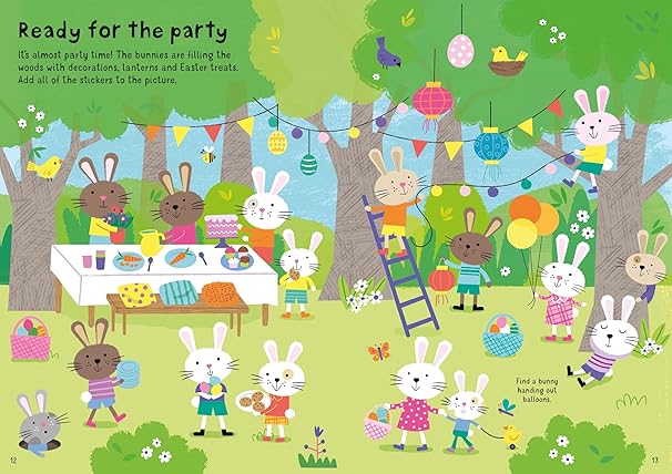 Usborne Little First Stickers Easter Bunnies Activity Book