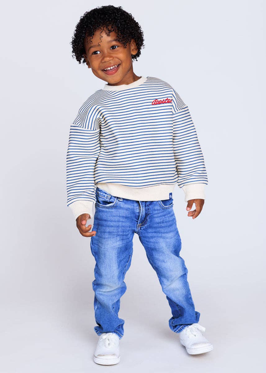 Alice & Wonder - Boston Striped Patch Sweatshirt