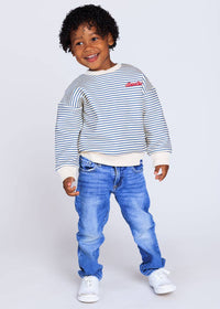 Alice & Wonder - Boston Striped Patch Sweatshirt