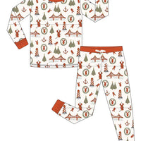 With Love From East Coast Christmas Bamboo Pajamas- Long sleeve two piece