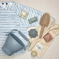 Calla & Friends - The Grayson Long Sleeve Bib - Brush Stripes