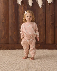 Quincy Mae  Relaxed Fleece Sweatshirt Sweet Ghost