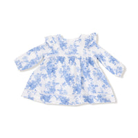 Angel Dear Long Sleeve Vintage Lace Dress and Bloomer II Dream Cottage Floral Blue