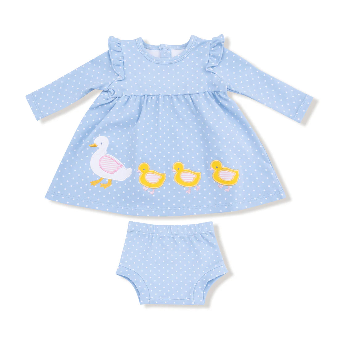 Angel Dear Duck Family Long Sleeve Dress with Bloomer