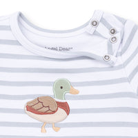Angel Dear Mama Mallard Long Sleeve Snap Shoulder Romper