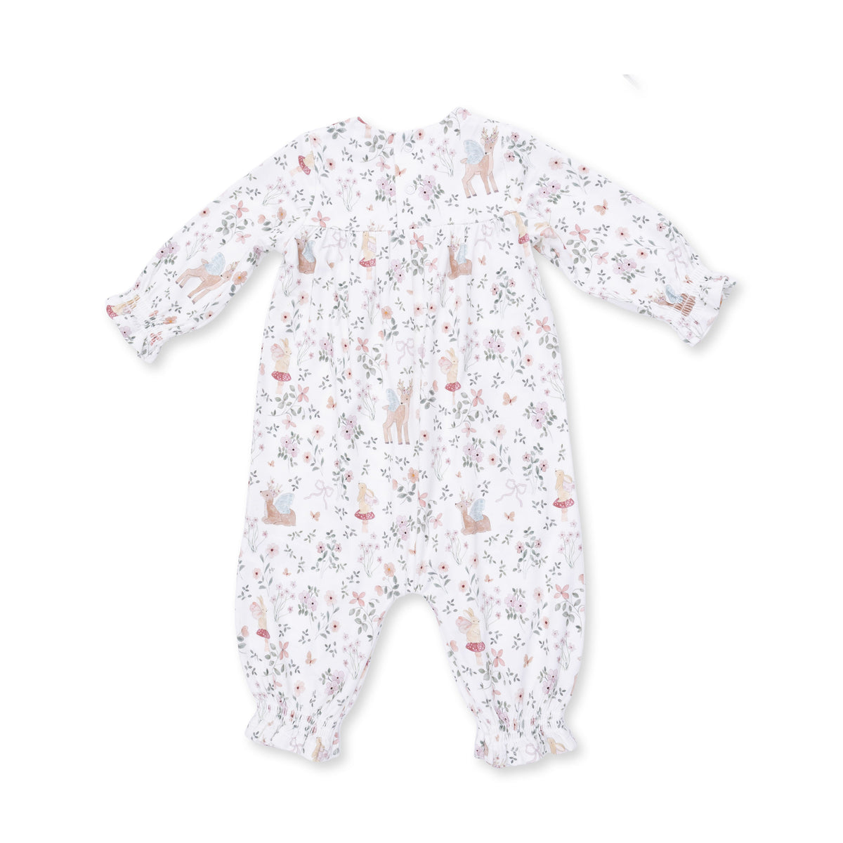 Angel Dear Enchanted Woodland Smocked Long Sleeve Romper