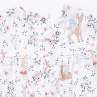 Angel Dear Enchanted Woodland Smocked Long Sleeve Romper