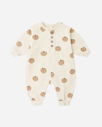 Quincy Mae Relaxed Fleece Jumpsuit Pumpkins