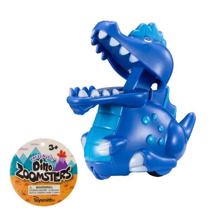 Toysmith = Dino Zoomsters, Assorted Colors/Styles, Press-N-Go Action