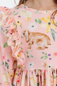 Mila & Rose Chicks & Bunnies Twirl Dress