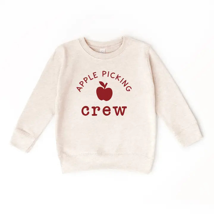 Benny and Ray Apple Picking Crew Cream Sweatshirt