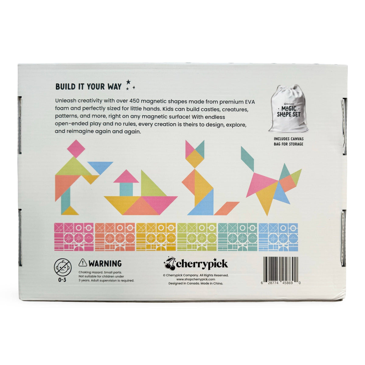 Cherrypick - Magic Shape Set - Soft Foam Magnetic Shapes for Building and Play
