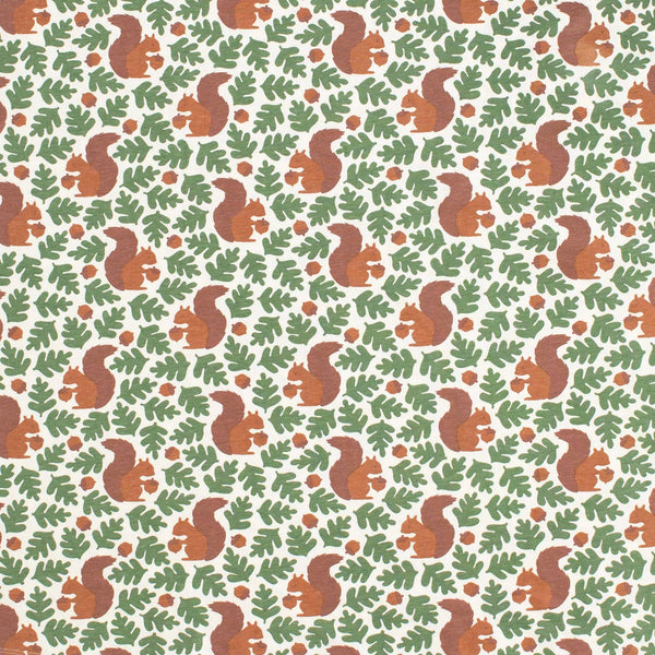 For the Love of Winter Water Factory - Madison Dress - Squirrels Forest Green