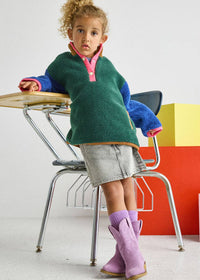 Alice & Wonder - Color Block Fleece Pullover - Pink