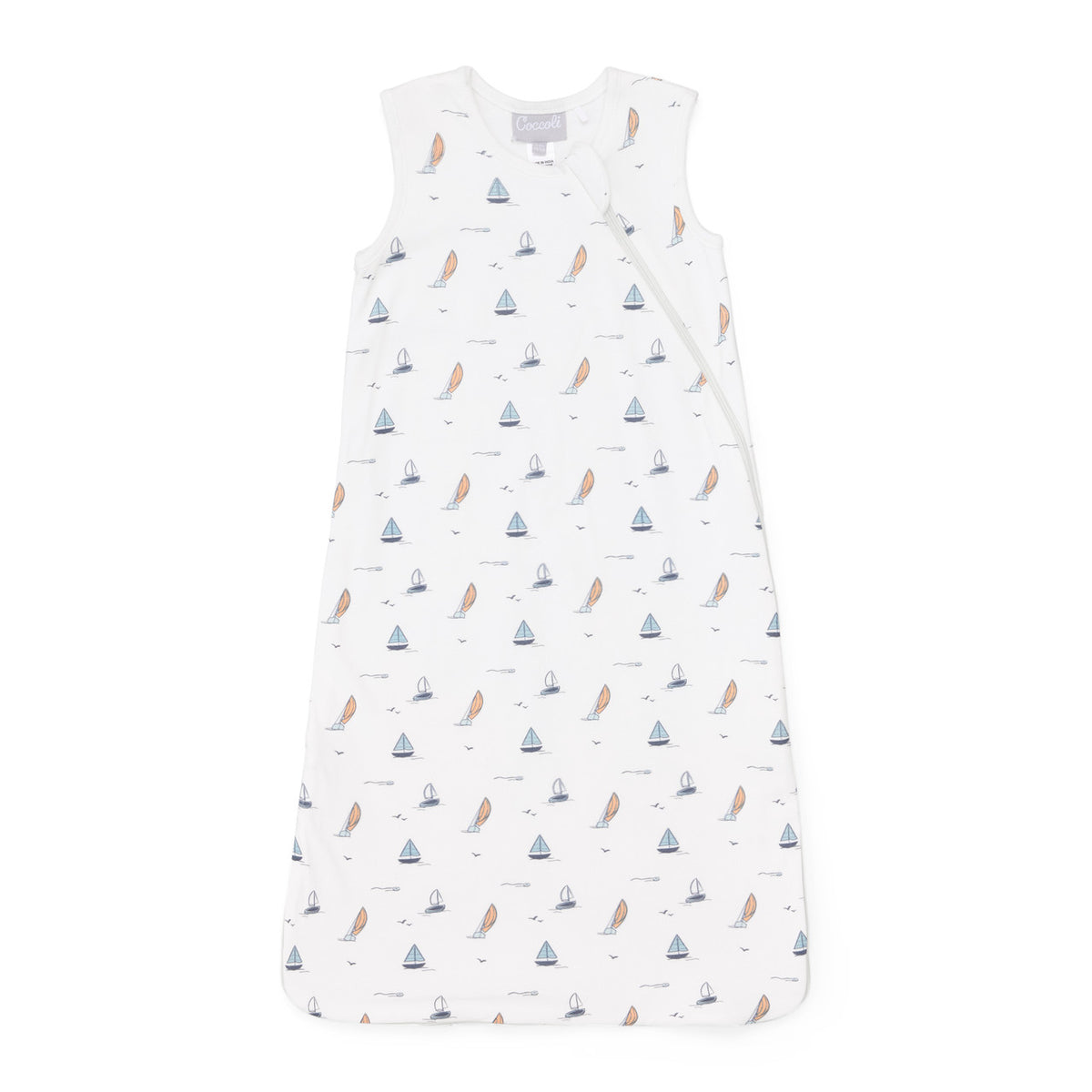 Coccoli Infant Modal Sleepsack 0.5 Togs- Color Boats on Cream