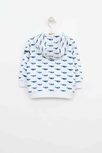 Batela Printed Baby Sweatshirt Jacket- Fish and Fish